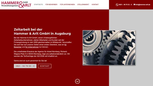 Moderne und bezahlbare Webseite für Augsburg/Bayern